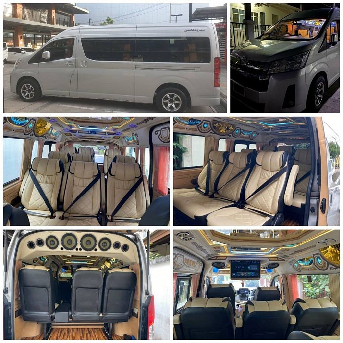 Van rental with driver in Bangkok.        TOYOTA ALL NEW COMMUTER VIP 10 SEATS  City Tour in Bangkok 4,000 baht per day including gas, including expressway, including parking fees for 1 day, 10 hours over 10 hours, OT 400 baht per hour.